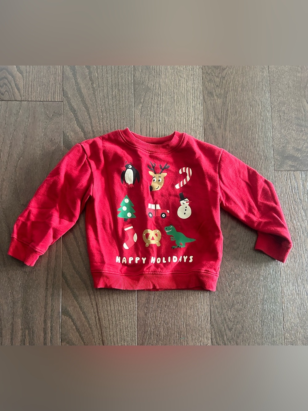 H&M Size 3/4T Boy's Happy Holidays Christmas Crewneck Sweatshirt